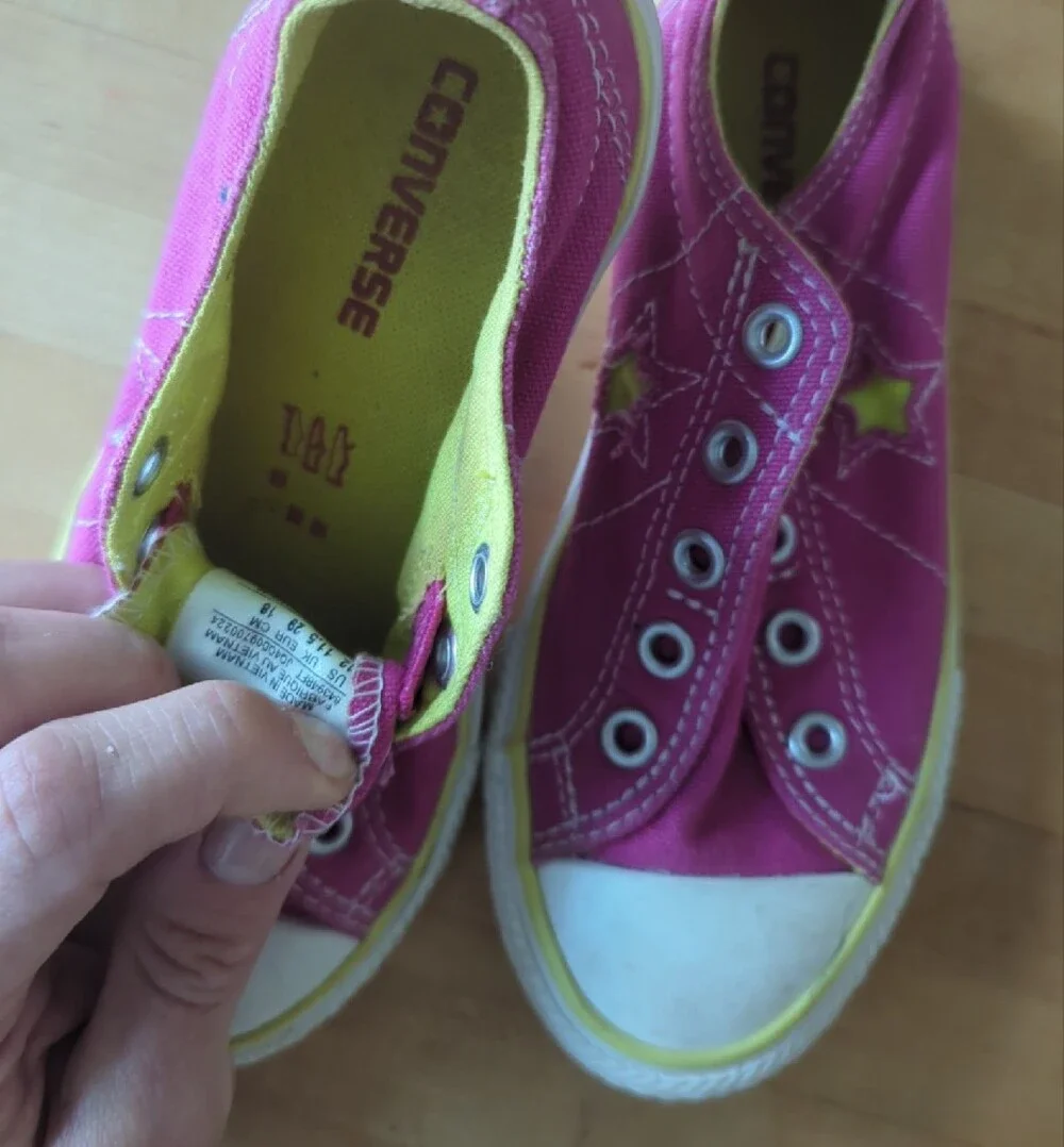 Two Pair Bundle Kids Sneakers Converse Sketchers